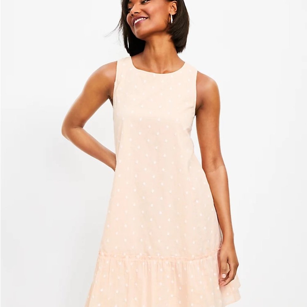 LOFT Ruffle Back Tie Dress XL